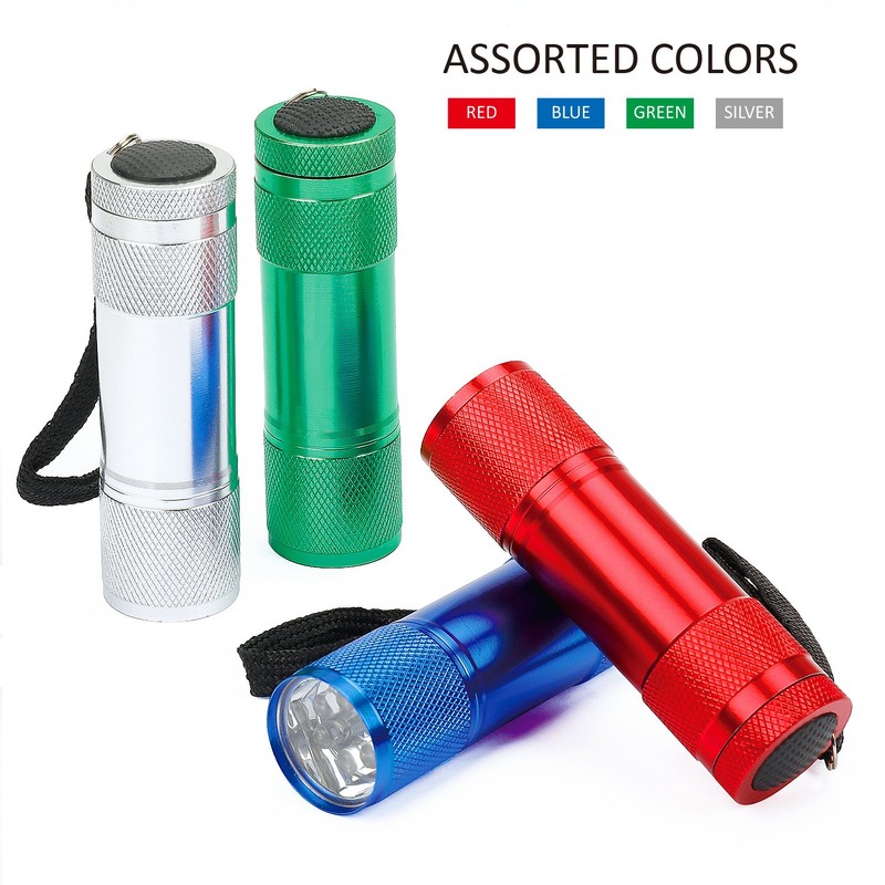 FASTPRO 4-Pack Aluminum LED Flashlights Set with AAA Dry Batteries