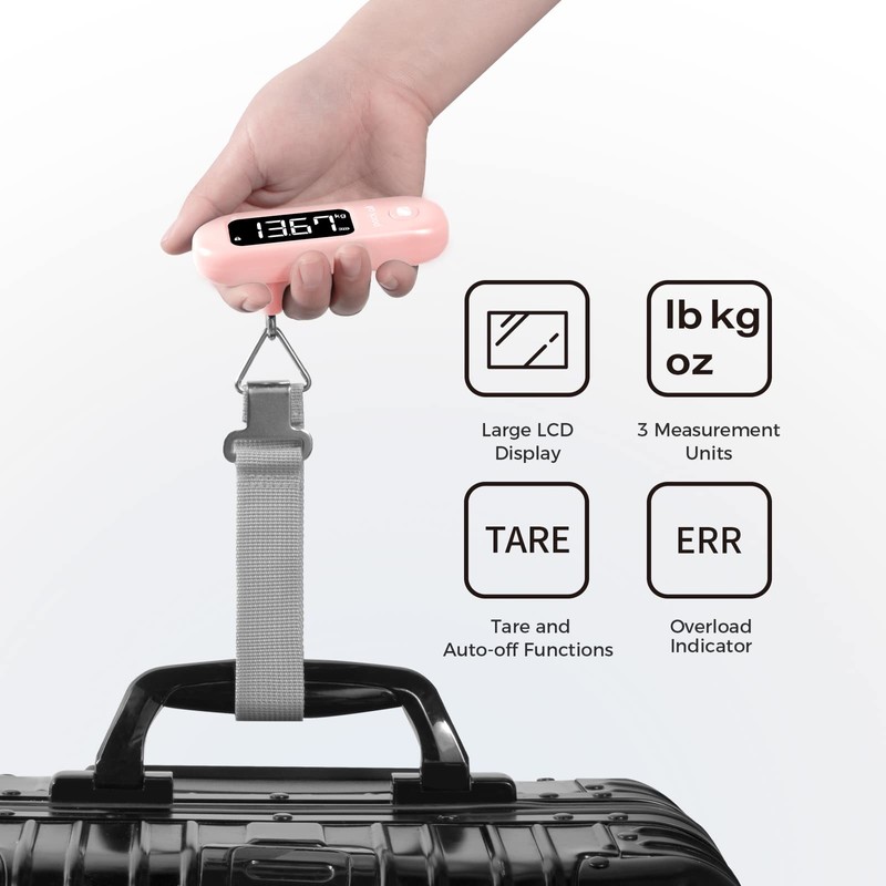 pack all 110 Lbs Luggage Scale, Digital Handheld Baggage Scale,