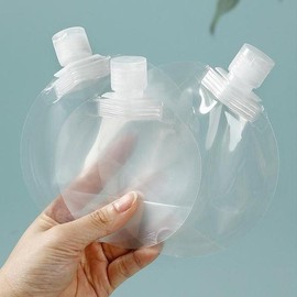 Round plastic pouch portioning container 50ml / 원형 비닐팩 파우치 소분 용기 50ml