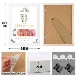 BOFUNX Money Gifts Communion Your First Million Communion Gifts Money Gift Packaging with Picture Frame for Girls Boys