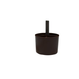 FR Brown Plastic Sofa Legs 1.5 Inches Tall with 5/16 Hanger Bolt, Set of 4