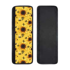 NeuKim 4 PCS Sunflower Cartoon Bee Refrigerator Door Handle Covers Kitchen Appliances Gloves for Microwave Dishwasher Fridge Door Cloth Protector Covers