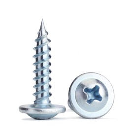Wood Screws,#8×3/4 inch 300Pcs Silver Self Tapping Screws for Metal Alloy Steel Zinc Plated Phillips Modified Fast Truss Head Screws Used in Household Appliances,Furniture,Woodworking