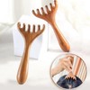Hook-type wood gua sha comb scalp gua sha full body massage lymphatic circulation 8ea