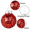 Mupera Red Christmas Ball Decorations - Glitter Christmas Tree Balls,