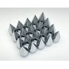 1-1/2" x 4-1/8" Chrome Plastic Spike Nut Cover - Push-On