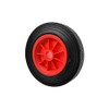 Solid Rubber Trolley Wheel - 160mm Diameter with Red Plastic