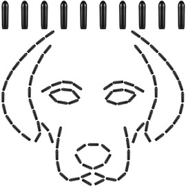 100 Pieces Prong Collar Covers Dog Prong Training Pet Collar Tips Vinyl Comfort Rubber Tips for Pet Dog Prong Collar to Increase Comfort, Black (2.5 mm)