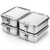 Umigy 4 Pcs Stainless Steel Food Containers 1200ml Metal Bento