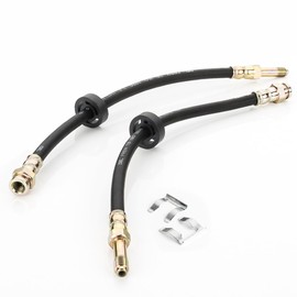 LST 2x Front Brake Hose Set + Retaining Clip I 6U II 9U 365 mm