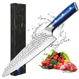 Vermonga 8" Super Sharp Professional Chef's Knife in Gift Box, Premium High Carbon Stainless Steel Sharp Chef Knife with Ergonomic Wooden Handle, 8 Inch Pro Kitchen Knife as a Best Gift