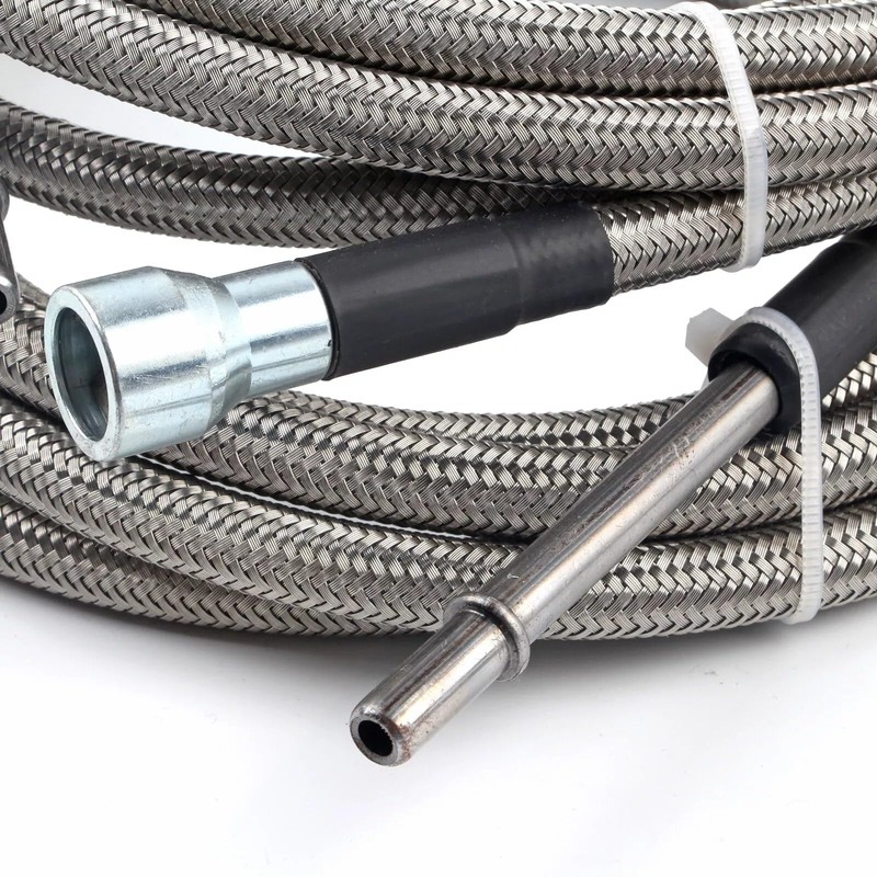 Stainless Steel Braided Fuel Line Quick Fix Kit Compatible with