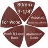 XXGO Triangular Oscillating Multi Tool Sanding Pads 3-1/8 Inch 80mm