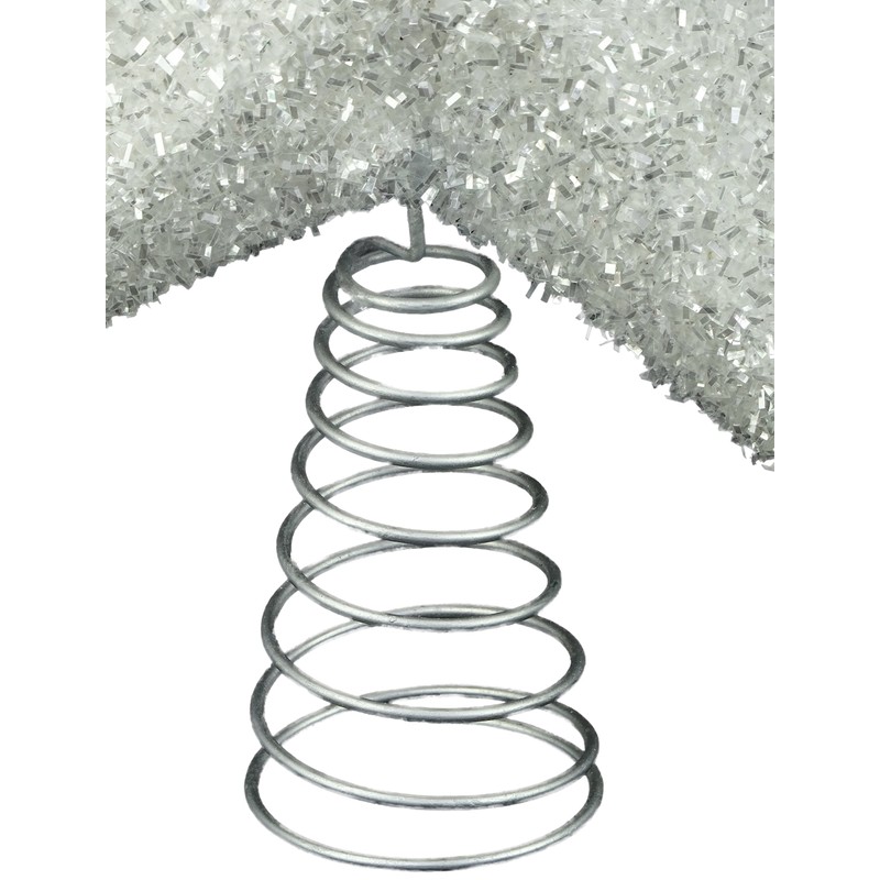 Toyland® 26cm Sparkly White Tree Top Star - Christmas Decorations