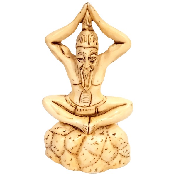 Purpledip Resin Statue Yoga Guru in Bhadrasana or Butterfly Stretch