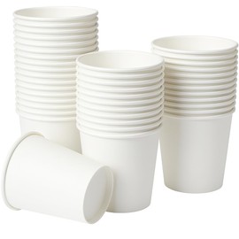 Sheriffdrink [50 pcs] 9 oz Disposable Paper Cups -Disposable Coffee Cups - Hot |Cold Beverage Cups for Water Juice or Tea - Ideal for Pub | Party | Office| Wedding Reception-White