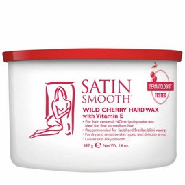 Satin Smooth Wild Cherry Hard Wax With Vitamin E 14oz Hair Removal NEW