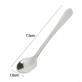 Tiny Spoons for Spices Jars, 2.87" Mini Salt Spoons, Cute Stainless Steel Small Spoons for Salt, Sugar, Pepper, Honey and Dessert, Fun Little Scoops, Silver(16 Piece)