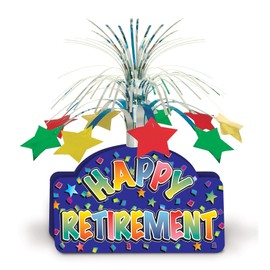 Beistle 50032 Happy Retirement Centerpiece, 13-Inch