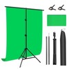 Green Screen Backdrop Kit with Stand, PULUZ 3.2x6.5ft Portable GreenScreen