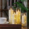 Yeelida Ivory Flameless Candles with Remote and String Light, 2.2"x