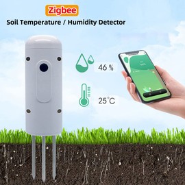 Moisture Tester, Eacam Wireless Soil Moisture Meter, Intelligent Temperature Humidity Tester Mobilephone APP Real Time Monitor IP67 Waterproof Detector for Garden Farmland Planting