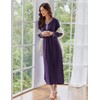 Ekouaer Womens Plus Size Nightgown Long Sleepshirts Long Sleeve Night