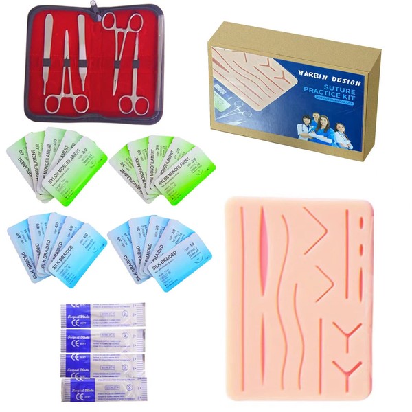 HB Design Complete Suture Training Kit(30 Pieces),Include 3rd Generation Suture