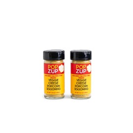 Popzup Popcorn Seasonings 2 Pack - Pure & Simple Ingredients, Non-GMO and Gluten-Free (Veggie Cheesie)