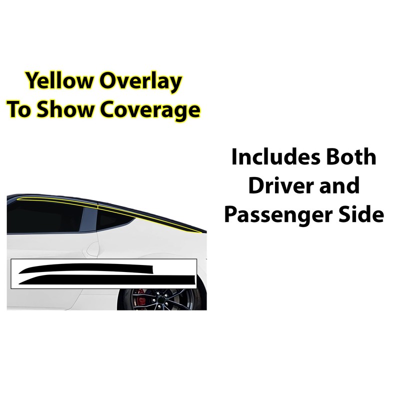 BOGAR TECH DESIGNS Side Window Trim Chrome Delete Overlay Compatible