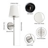 Coinmit Brushed Nickel Battery Operated Wall Sconces Set of 2,Modern