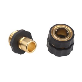 2Sets (4pcs) Aluminum Garden Hose Quick Connector - Water Hoses Quik Connect Release