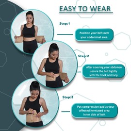 Wonder Care- Umbilical Hernia Support Belt Abdominal Binder for Belly Button Hernias or Navel Hernias, Hernia Support Brace-3XL
