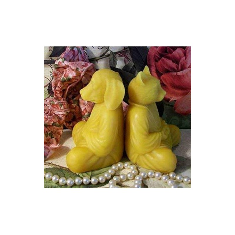 Beeswax Buddha Zen Dog Candle