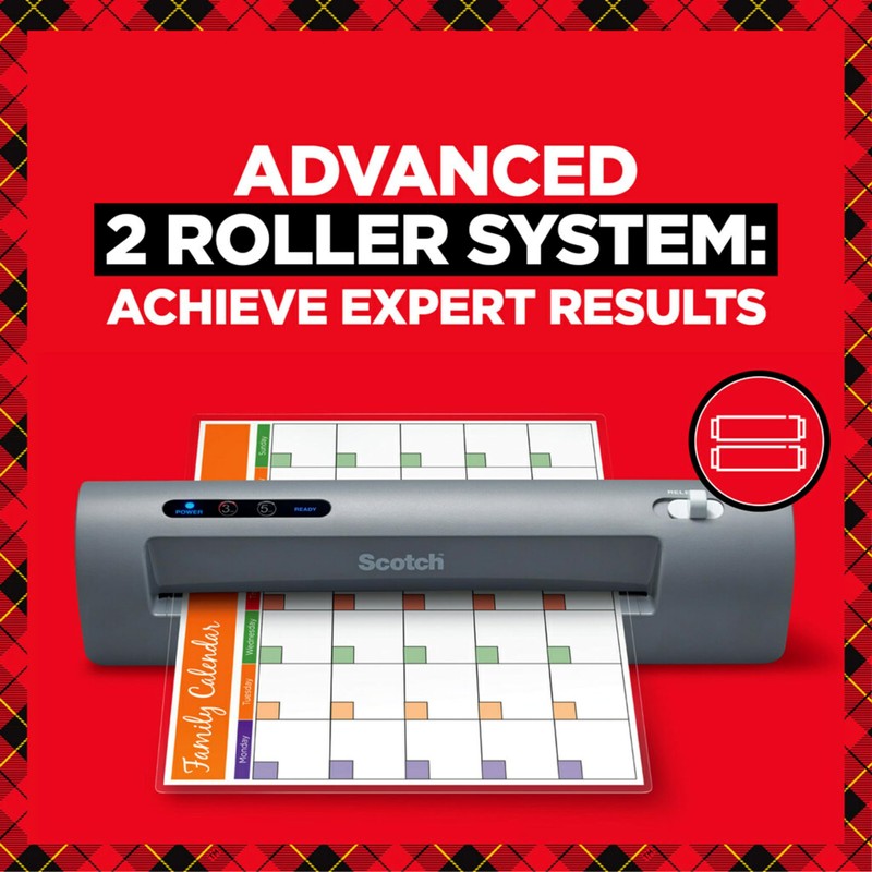 Scotch Thermal Laminator, 2 Roller System for a Professional Finish,