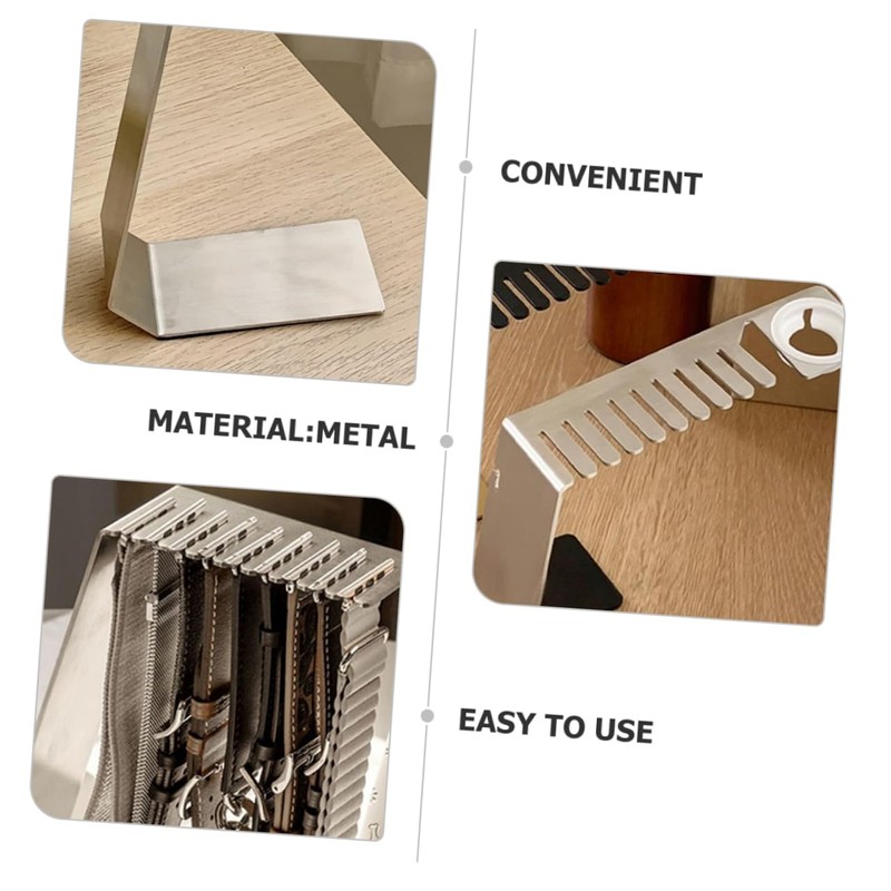 Mikinona Metal Watch Strap Holder Stand Compact Desktop Storage Base
