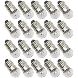 Mini Screw Base Light Bulbs SQXBK 20PCS E10 2.5V 0.3A DC Warm White Miniature Screw Base Light Bulbs for Home Experiment Circuit Electrical Test Accessories