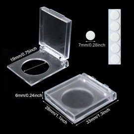 Honbay 5PCS Diamond Painting Accessories Flat Power Button Cover Guard Plastic Pushbutton Cap with Clear Adhesive Dots for Lightpad Desktop Computer (19mm)