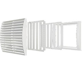ERA 150 x 150 mm Adjustable Ventilation Grille, White, Plastic, Child, Lockable Ventilation Grille, Exhaust Grille, Supply Air Vent