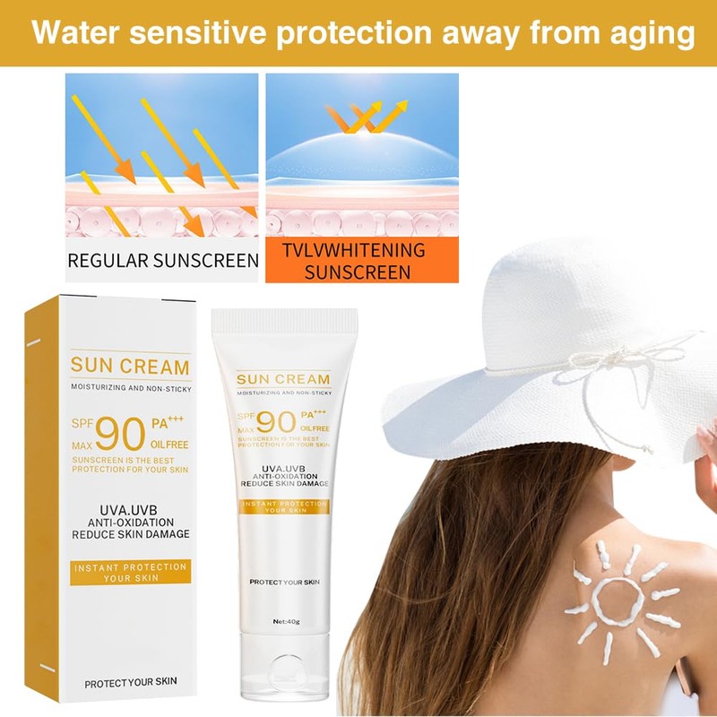 Sun Cream SPF 90, Sun Protection Milk, Skincare Sunscreen, Moisturising