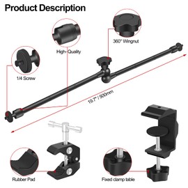 Toolour Helping Hands Soldering Clamp, 19.7” Magic Arm, Flexible Articulating Arms with Clamps, Magic PCB Clip for Hot Air Gun/PCB Holder/Desoldering/Welding/Repairing/DIY Work/Hobby Craft
