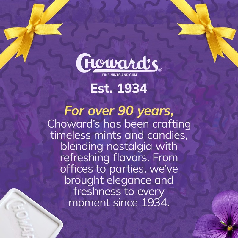 Choward's Violet Mints Candy | Bold Aromatic Flavor | Perfect