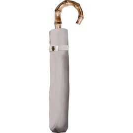 Nakatani Natural Basic Folding Umbrella, UV Bamboo Gray [924-048], Hand Open, Rib Size: 21.7 inches (55 cm), Black Coating Treatment, Wind Resistant