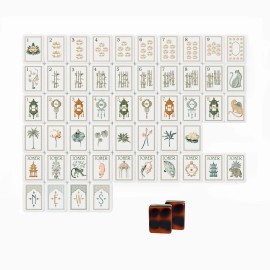 New Tortoiseshell White Lotus 160 Pieces Set Luxury Acrylic Engraved Custom Sunday Travel Set American Mahjong TilesColor: Sky Blue Moonlight