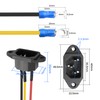 PNGKNYOCN IEC C14 Panel Mount Plug Adapter,10A 250V 3 Pin