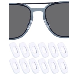 DROGO 6 Pairs Silicone Replacement Nose Pads for Costa South Point/Peli/Flagler/Ponce/Wader/Paloma/Tower for Oakley Latch Key L M/Latch Alpha/Coldfuse/Chrystl OO4136/Lugplate OO4139 Sunglass - Clear