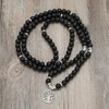 8mm Mala Beads, 108 Meditation Bracelet Necklace with Tree of