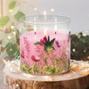 Girimax Large 3 Wick Pink Hummingbird Flameless Candles with Remote,