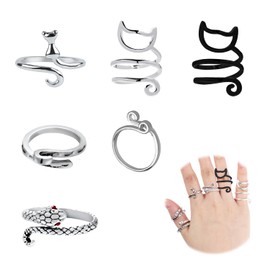 6pcs Crochet Ring, Adjustable Crochet Tension Ring Crochet Yarn Ring Yarn Guide Ring Knitting Loop Ring for Women Crafts Crochet Accessories