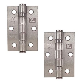 Excel XL964 Pair of 3" Grade 7 Door Hinges, Satin Nickel